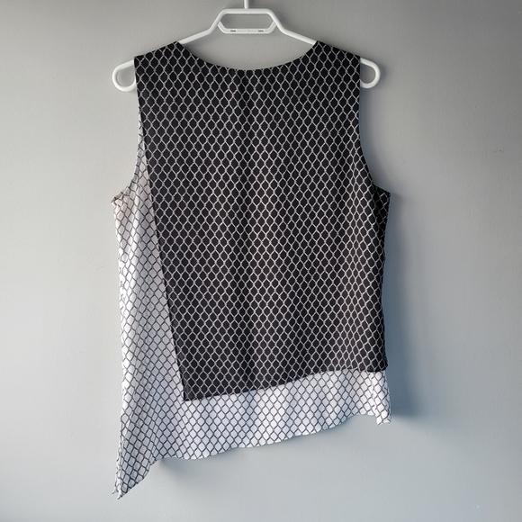 Milano Layered Asymmetrical Flowy Blouse Size M - Picture 2 of 11